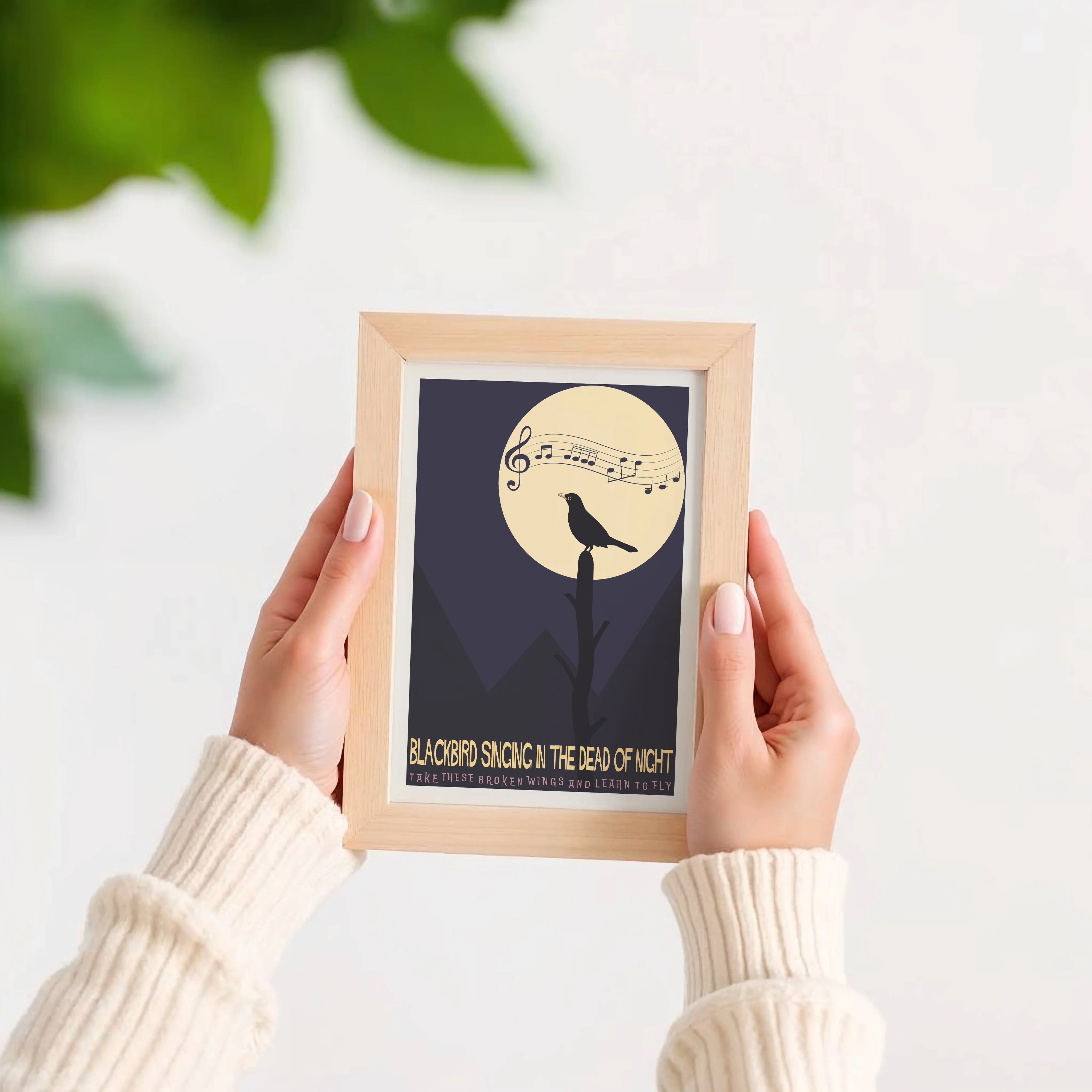 Blackbird Song Lyric Poster - Image 10