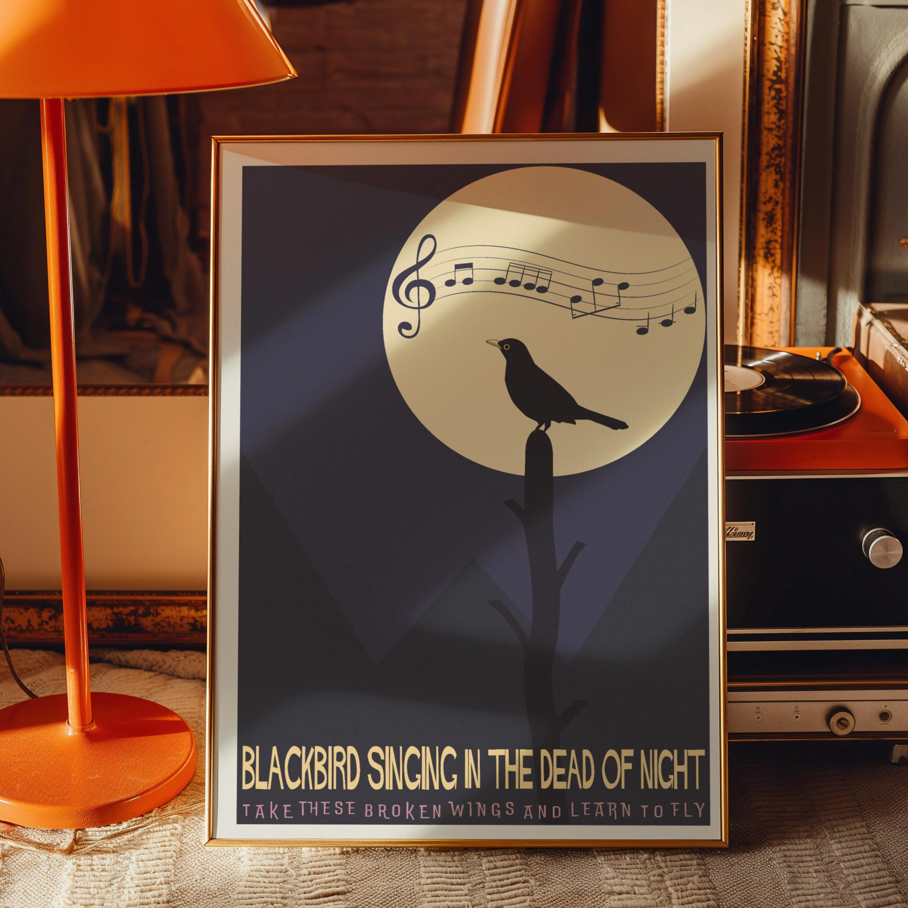 Blackbird Song Lyric Poster - Image 6