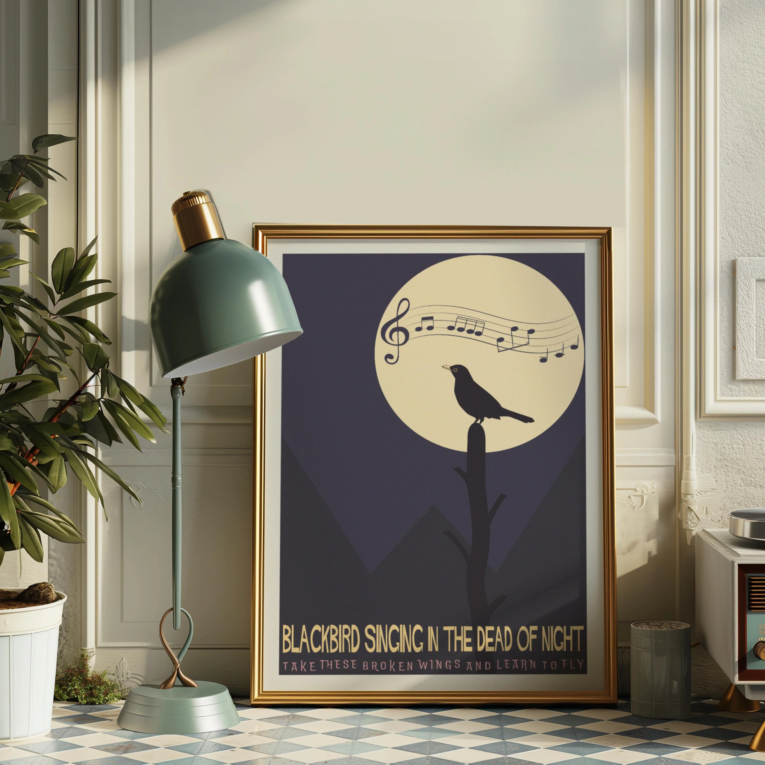 Blackbird Song Lyric Poster - Image 7
