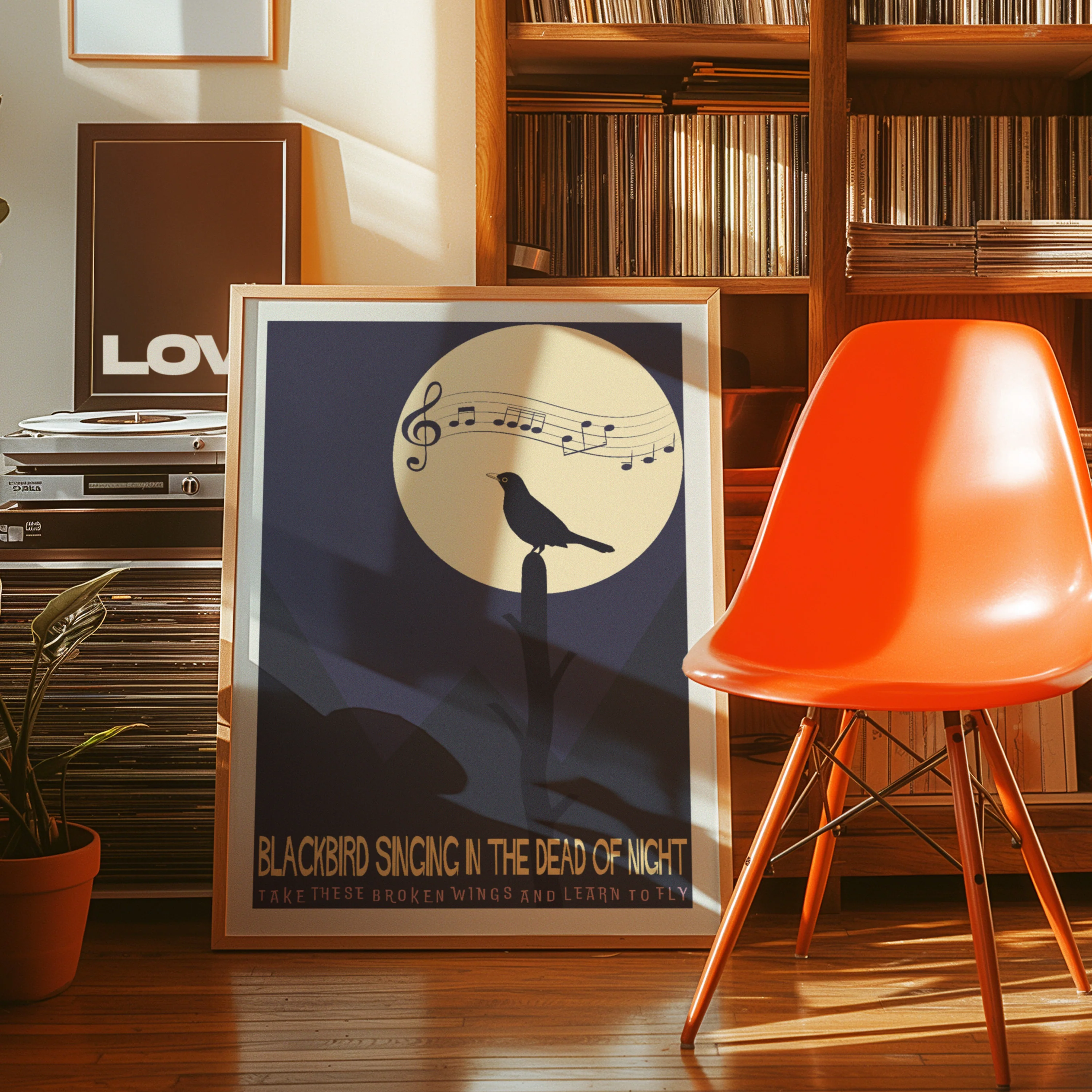 Blackbird Song Lyric Poster - Image 9