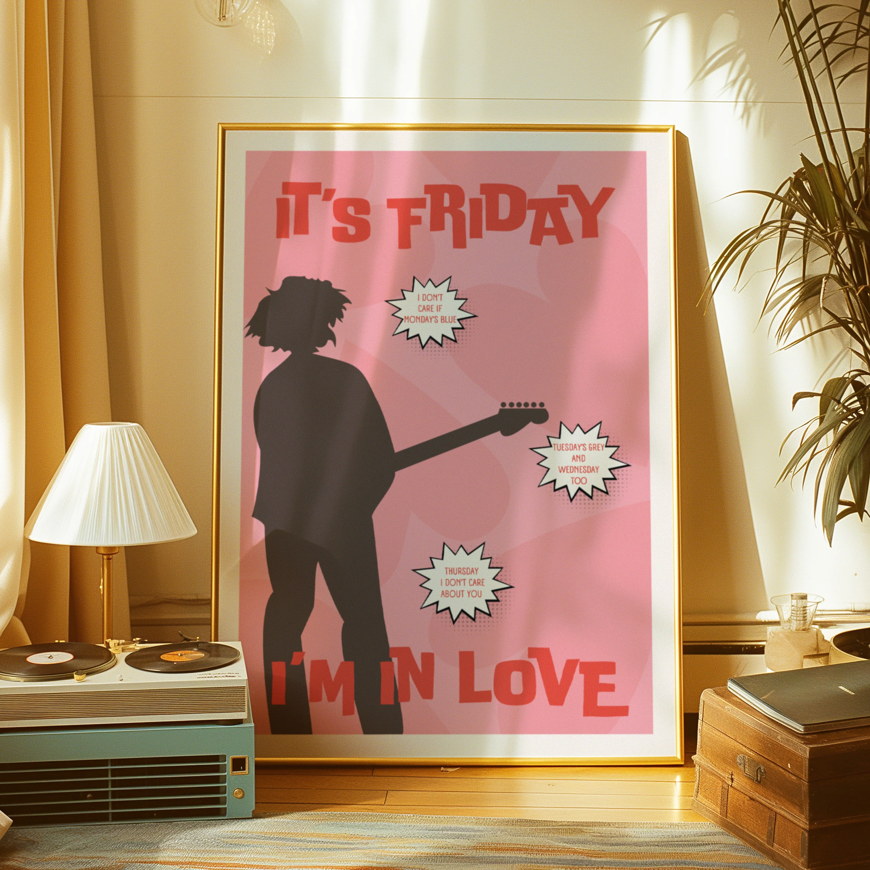 Friday I'm In Love Song Lyric Poster - Image 3