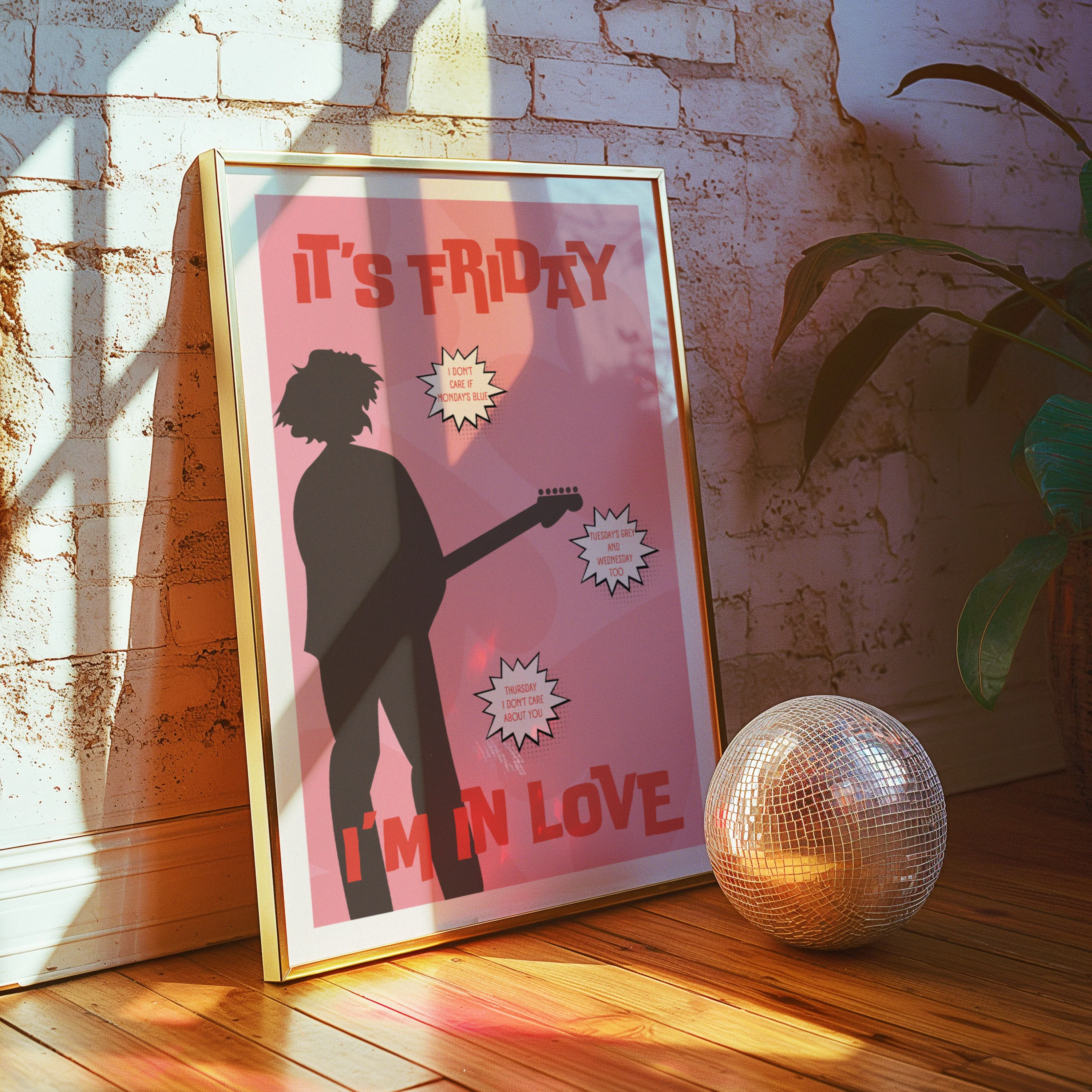 Friday I'm In Love Song Lyric Poster - Image 4
