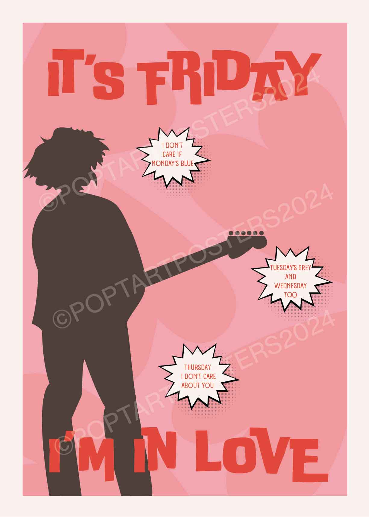 Friday I'm In Love Song Lyric Poster - Image 9